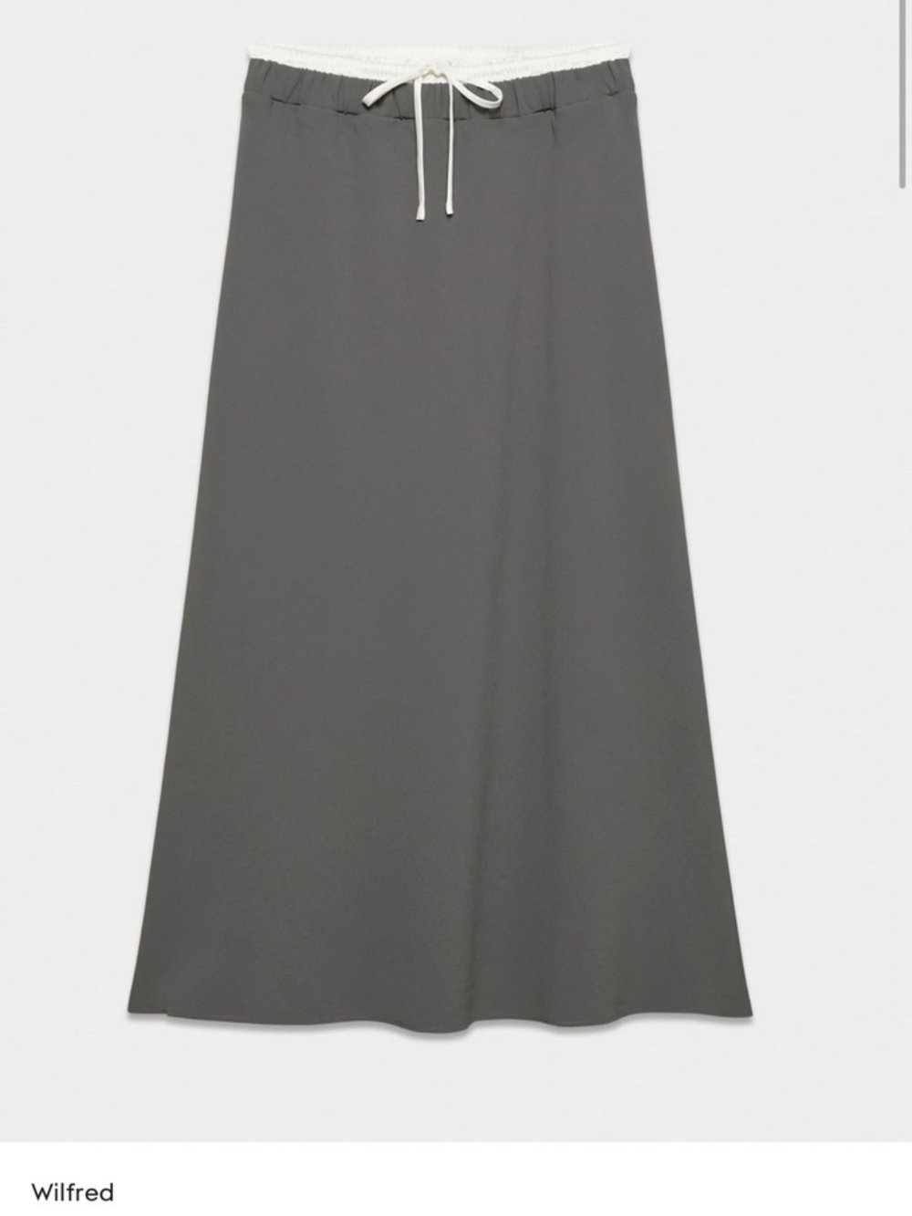 Wilfred Charcoal Drawstring Maxi Skirt